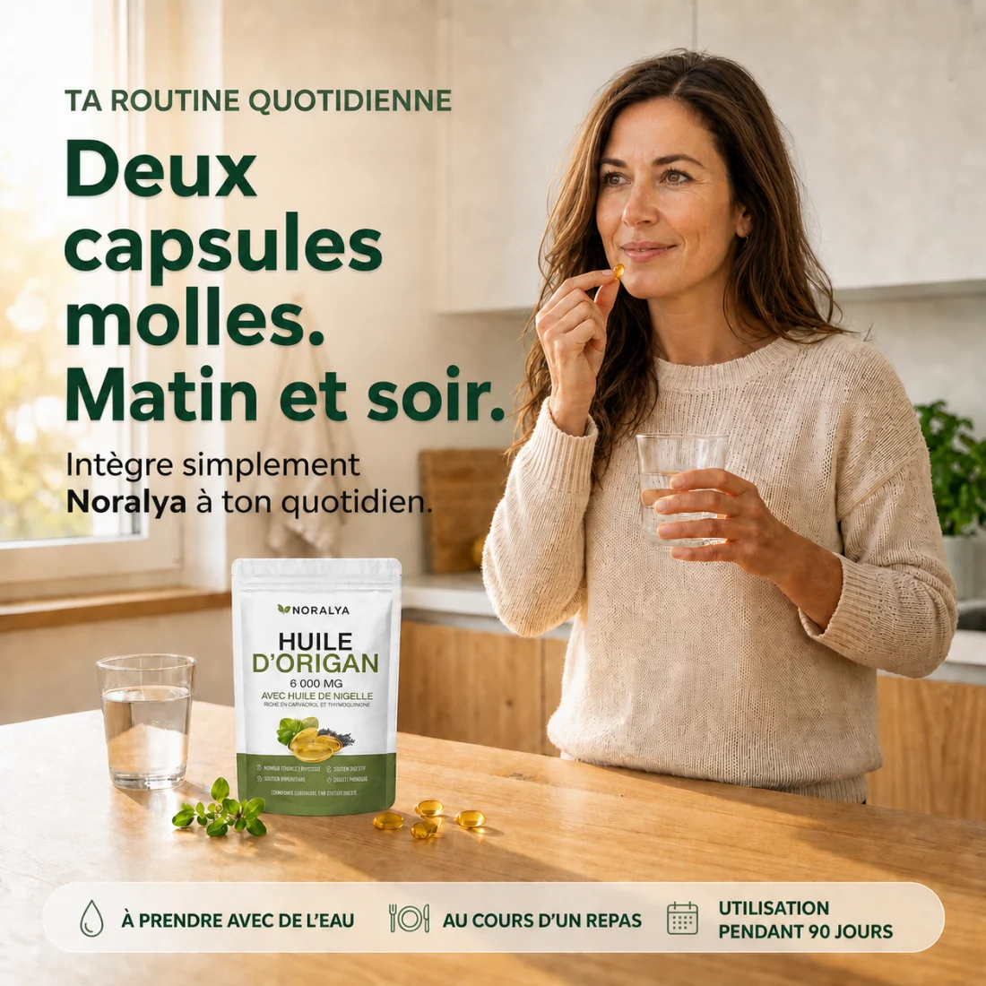 Routine quotidienne Noralya présentée dans la maquette